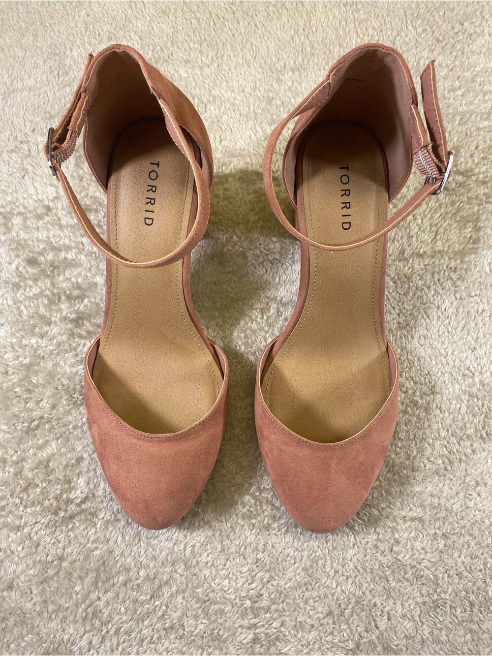 Torrid Suede Ankle-Strap Heels in Dusty Rose size 10